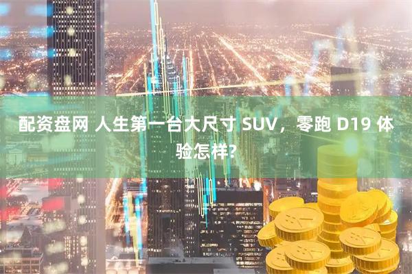 配资盘网 人生第一台大尺寸 SUV，零跑 D19 体验怎样?